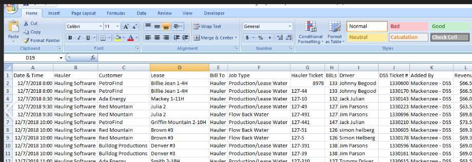 Excel sample table for you to get started. » Pepabank